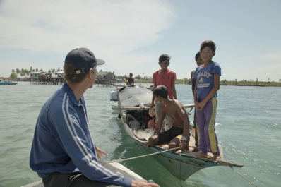 Boat Living Sama Dilaut at Omadal Island, Semporna, Malaysia